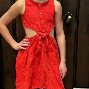 Zara Girls Cut-Out Dress